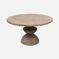 Knox Round Dining Table, Antique Natural