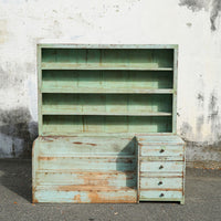 Blue Wooden Rack Cabinet