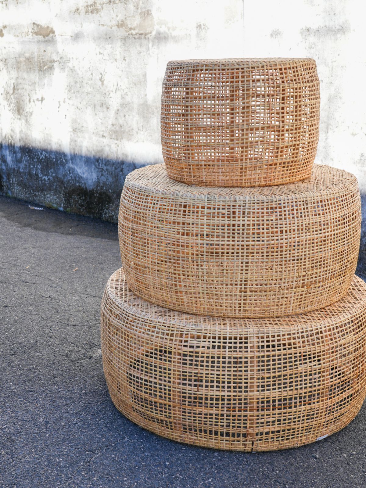 Nina Hand Woven Rattan Table