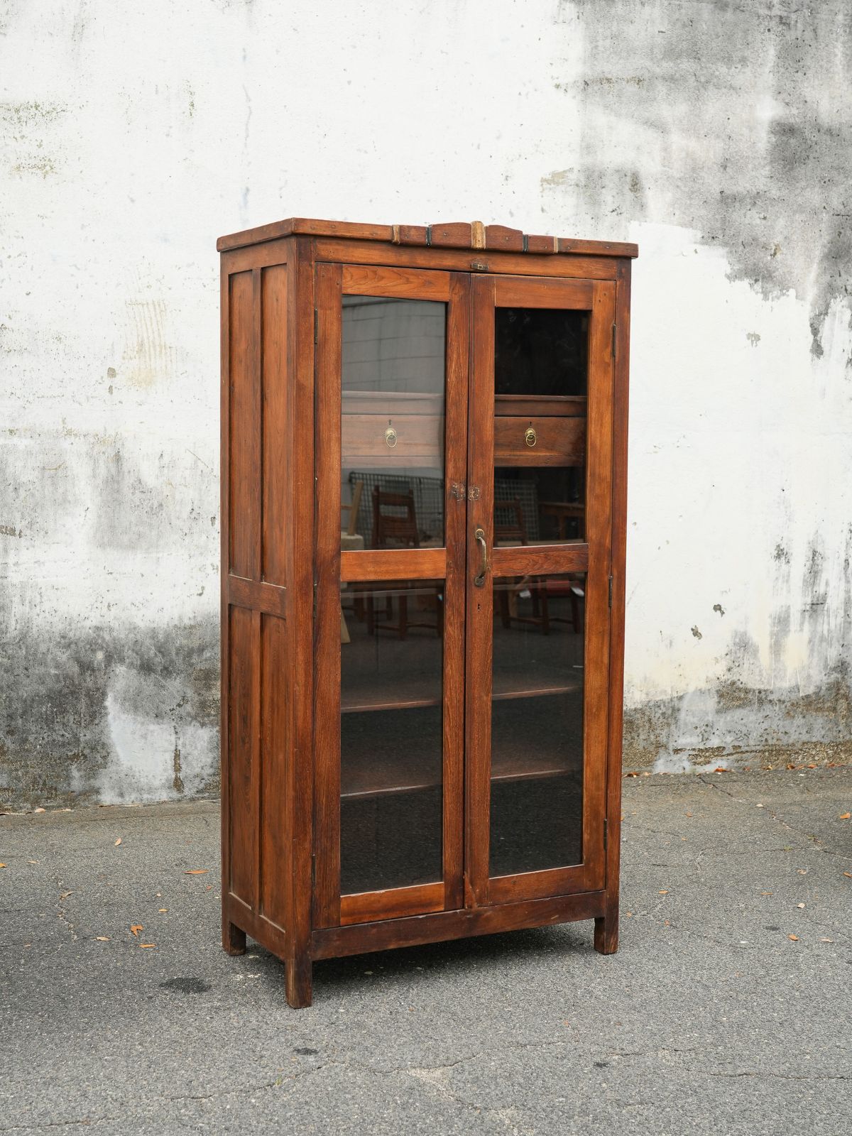 High Drawers Glass Cabinet