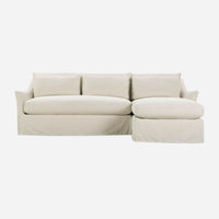 Moreau 2 Piece Slipcovered Sectional