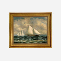 Sloop Maria Racing the America Vintage Wall Art