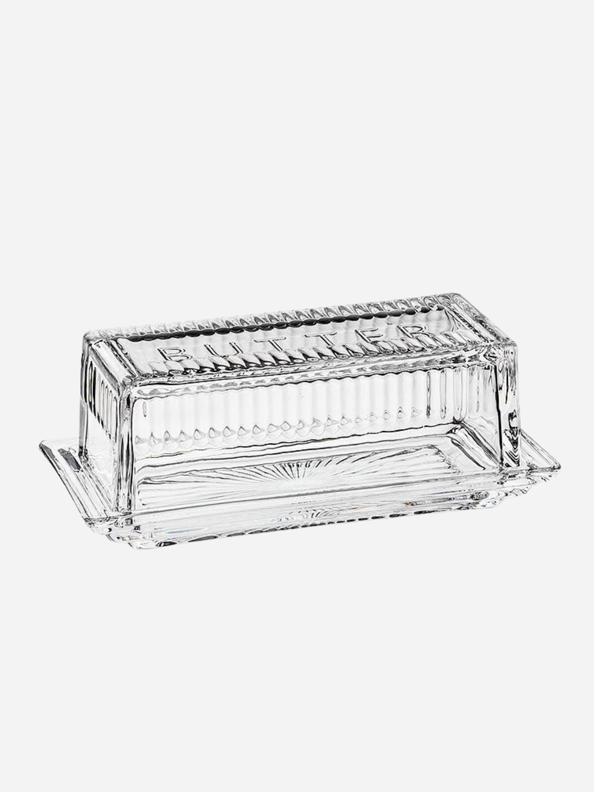 Glass Butter Dish with Cover