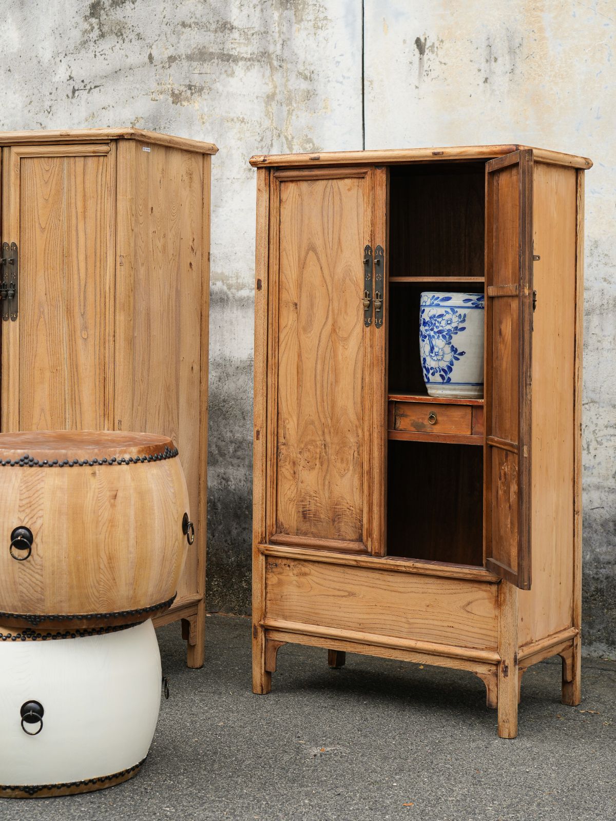 Antique One-Of-A-Kind Bamboo Cabinet