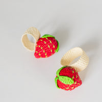Strawberry Napkin Ring, Set of 2