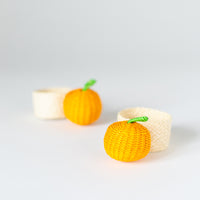Orange Napkin Ring, Set of 2