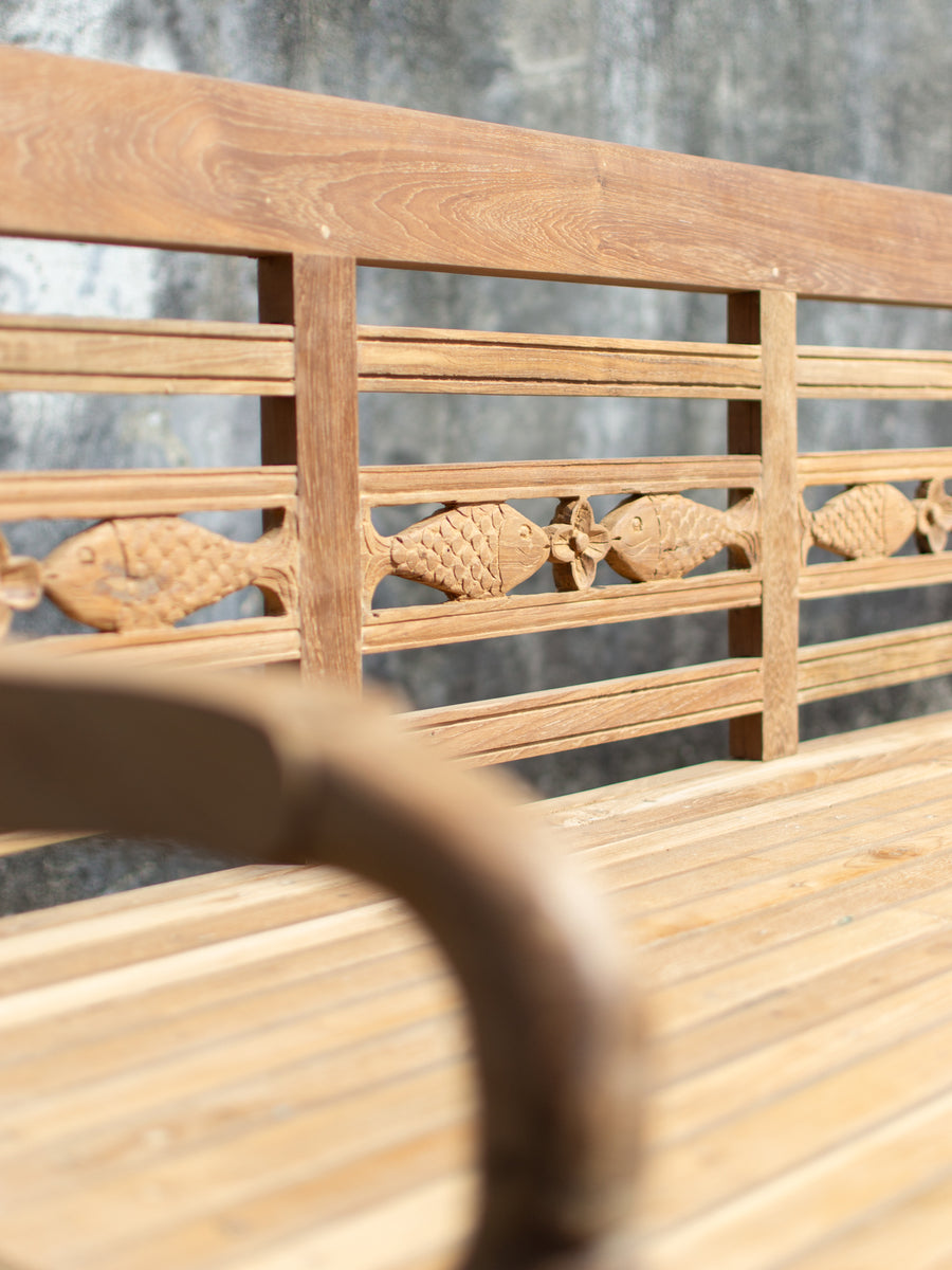 Three Seater Fish Bench – Celadon at Home