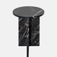 Grace Marble Black Accent Table