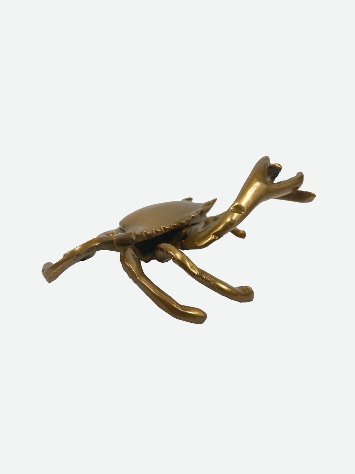 Antiqued Brass Blue Crab Paperweight