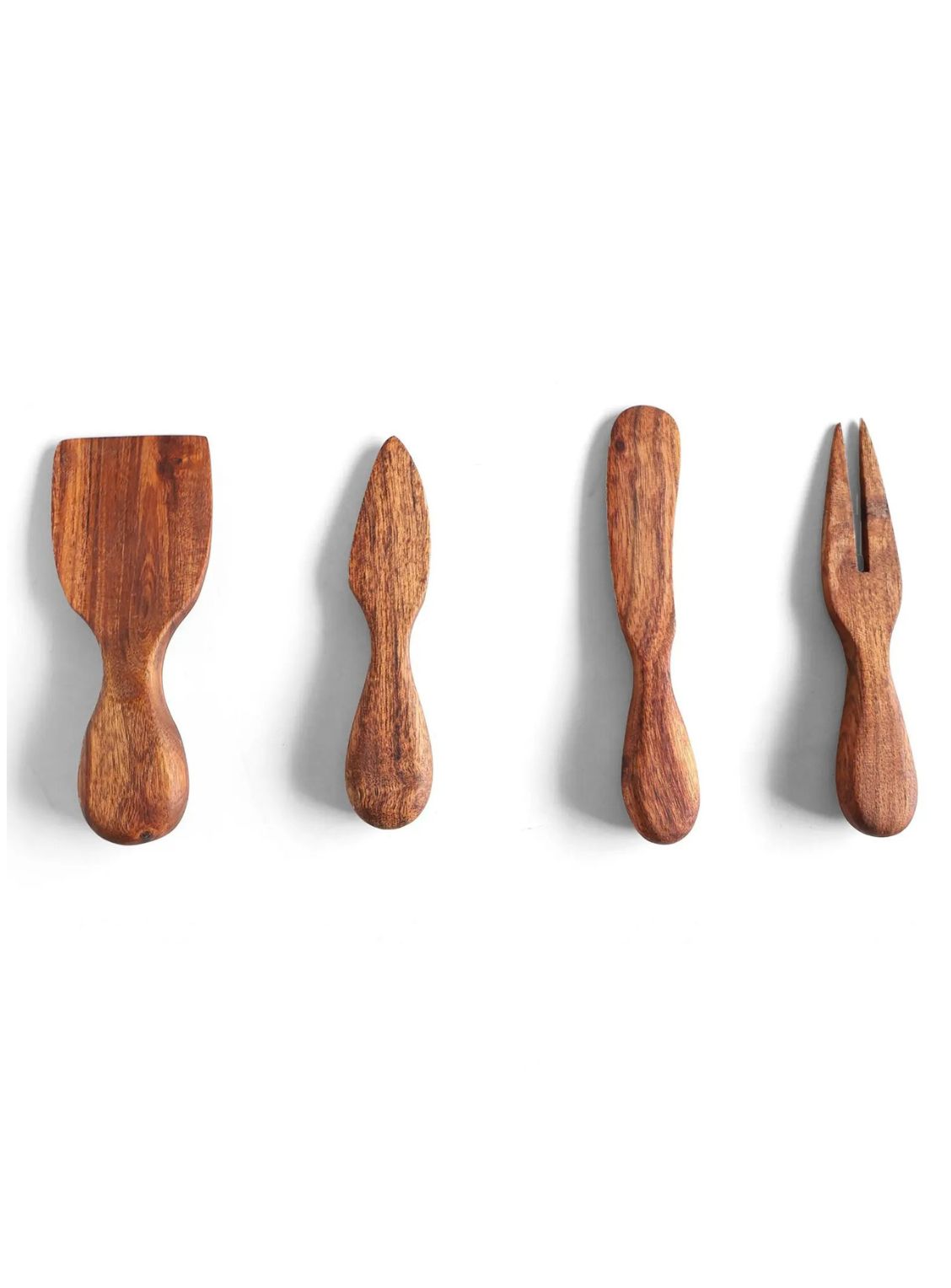 Wooden Cheese Serving Set of 4
