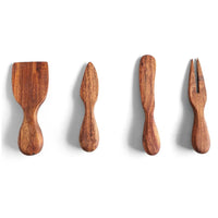 Wooden Cheese Serving Set of 4