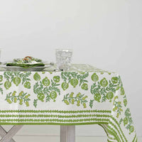 Green Pom Bells Tablecloth