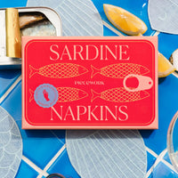 Sardine Cocktail Napkins, Set of 4