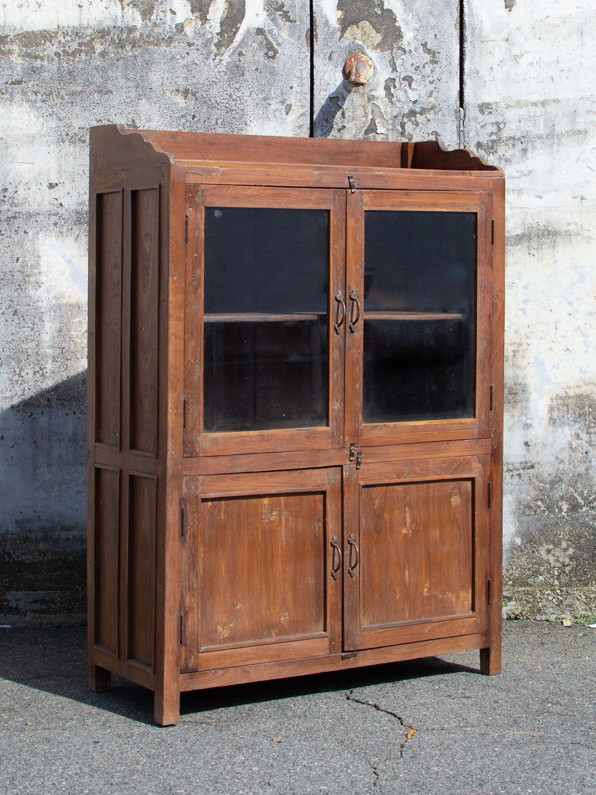Antique Large Natural Wooden Cabinet