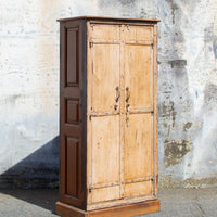 Antique Tall Natural Wooden Cabinet