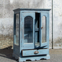 Antique Small Blue Wooden Cabinet