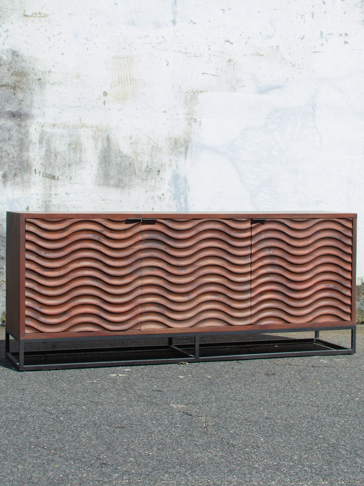 Wooden Squiggle Sideboard