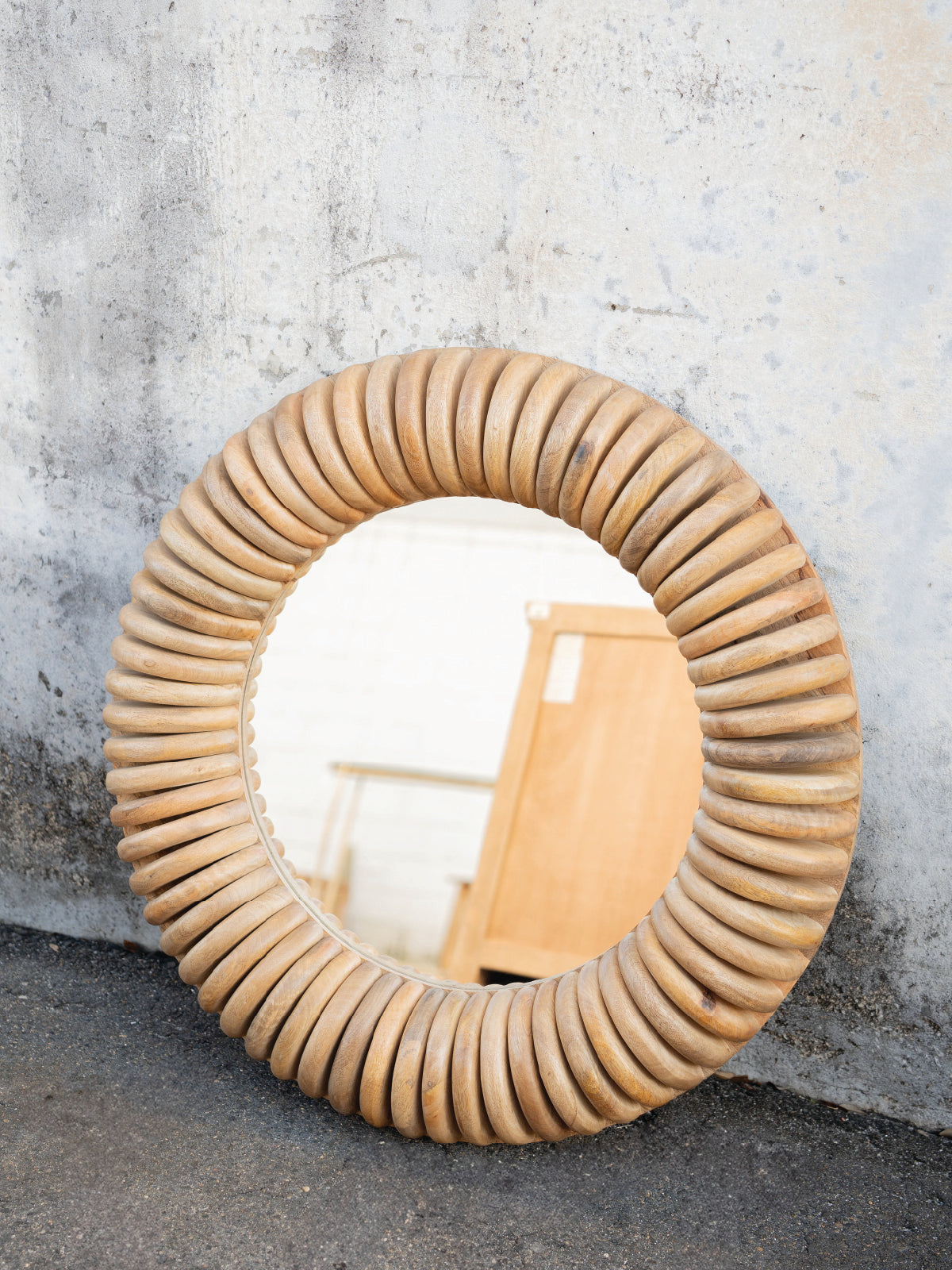 Wooden Multi Ring Mirror