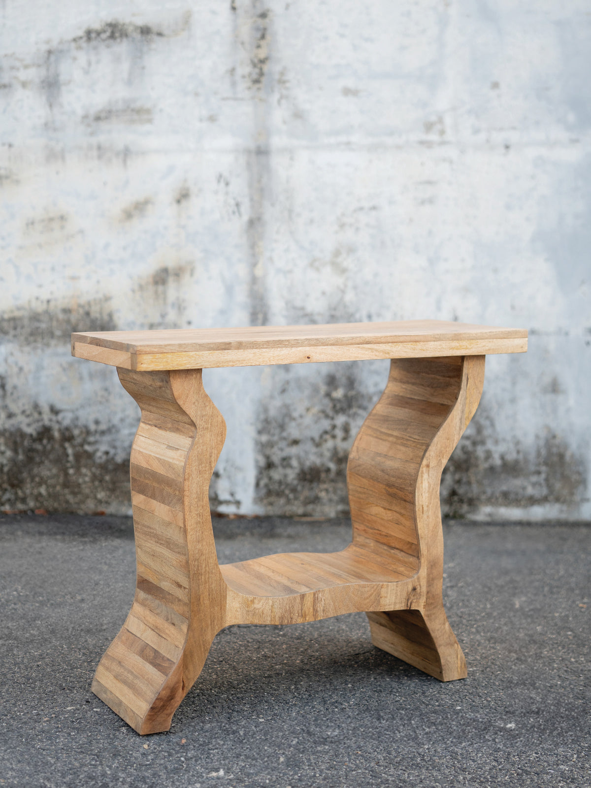 Wooden Abstract Design Console