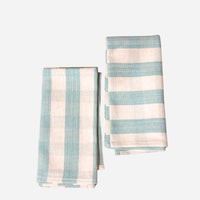 Celadon Green Stripe Napkin, Set of 2