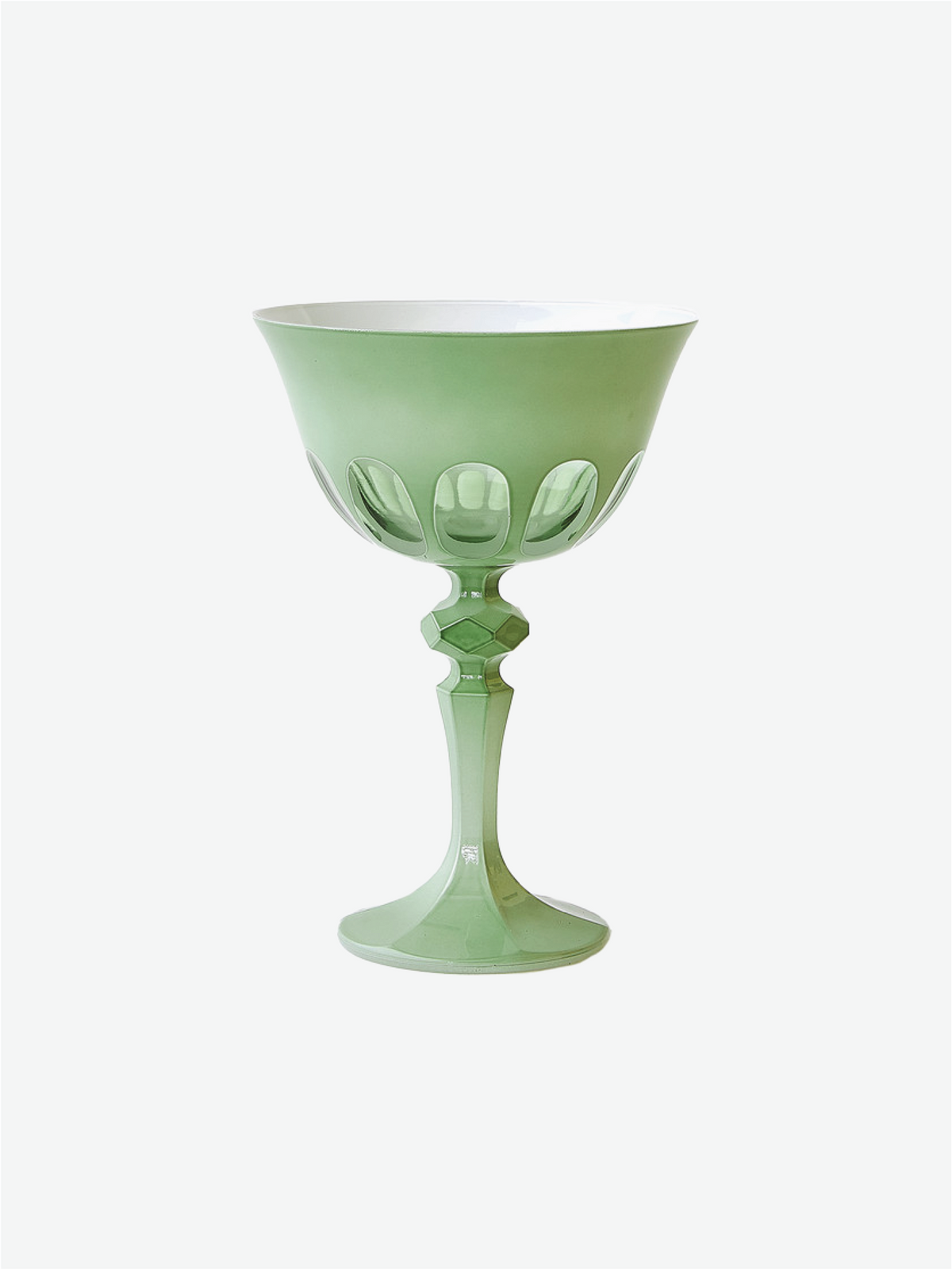 Rialto Glass Coupe Set of 2, Pale Sage