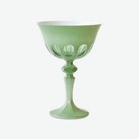 Rialto Glass Coupe Set of 2, Pale Sage