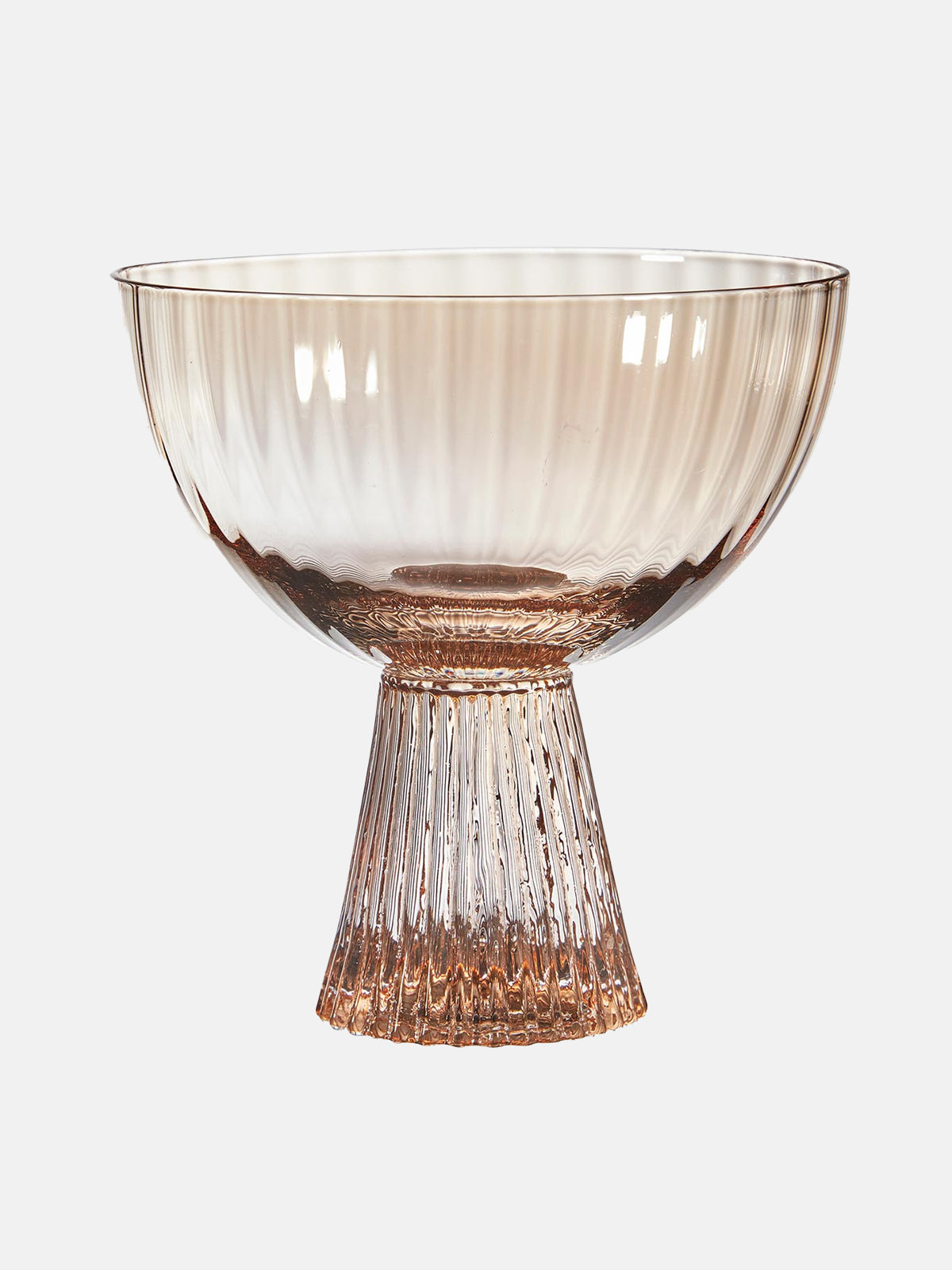 Beveled Peach Coupe Glass