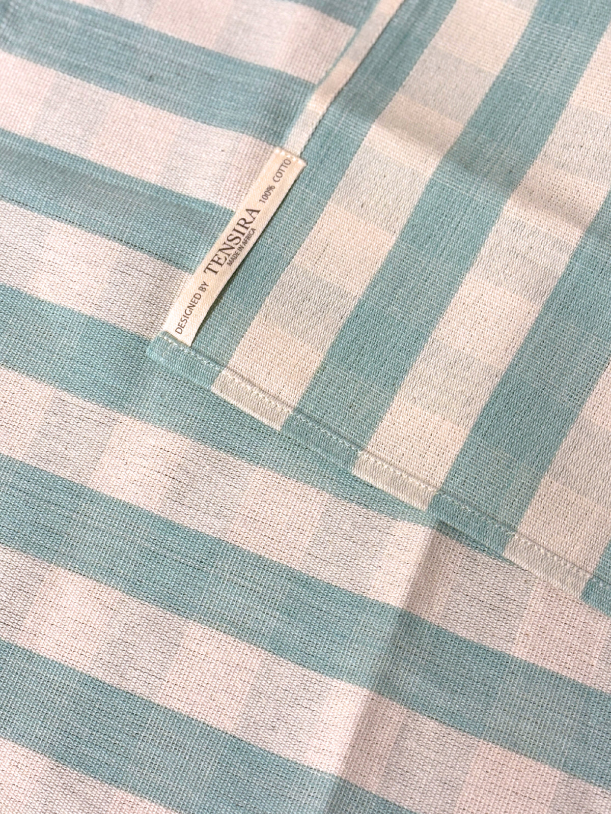 Celadon Green Stripe Napkin, Set of 2