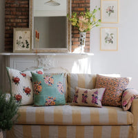 Noor Cafe Block-Printed Pillow Cover - 22x22