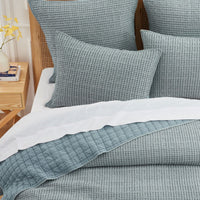 Mills Waffle Quilt Set, Chambry