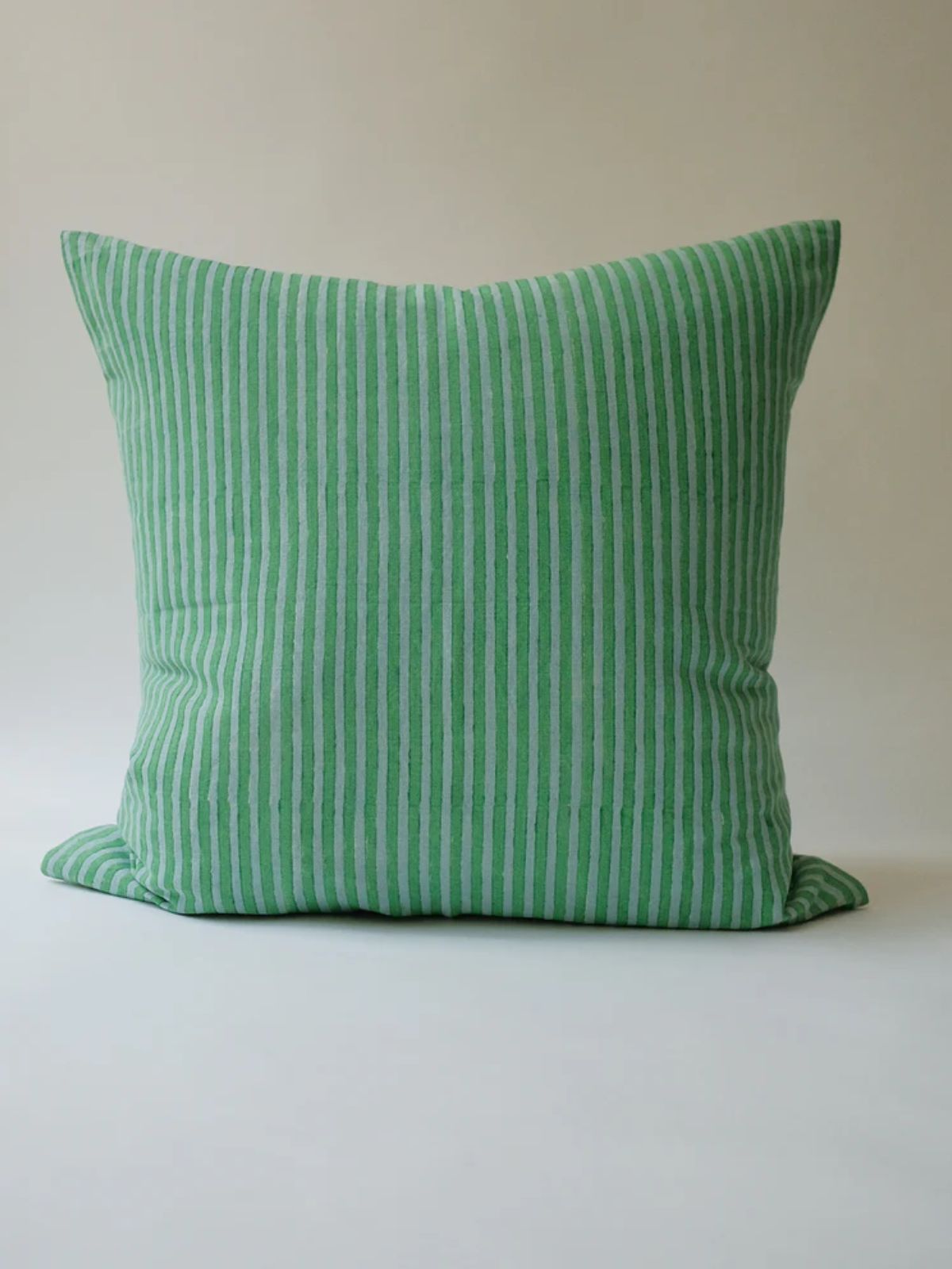 Sonal Green Block-Printed Pillow Cover - 14x20