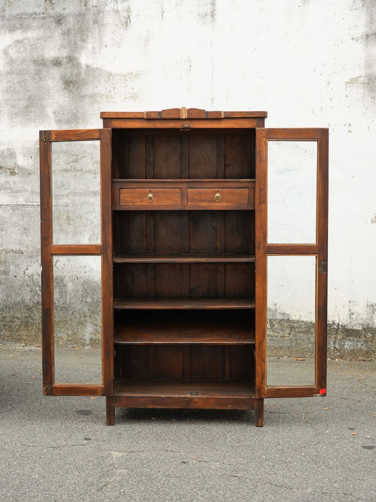 High Drawers Glass Cabinet