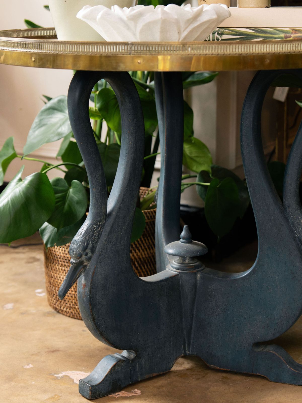 Carved Swan Round Table