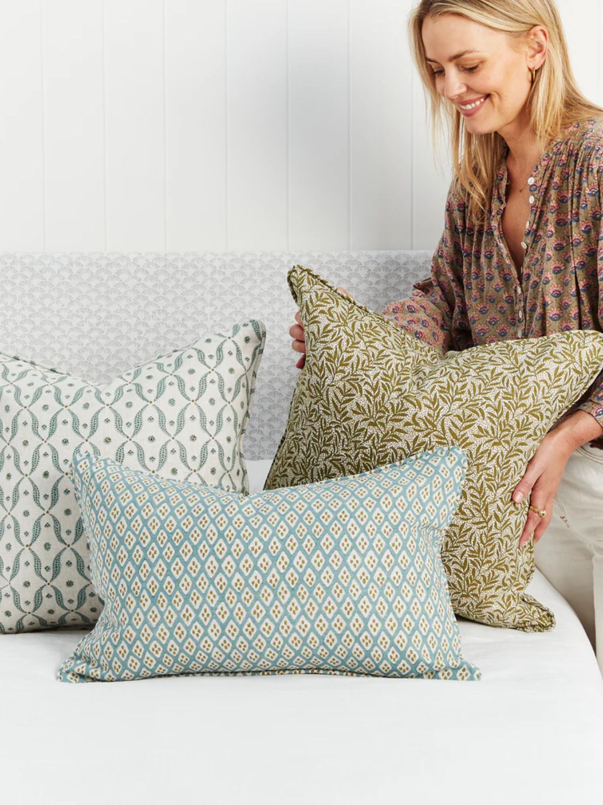 Genoa Celadon Moss Pillow