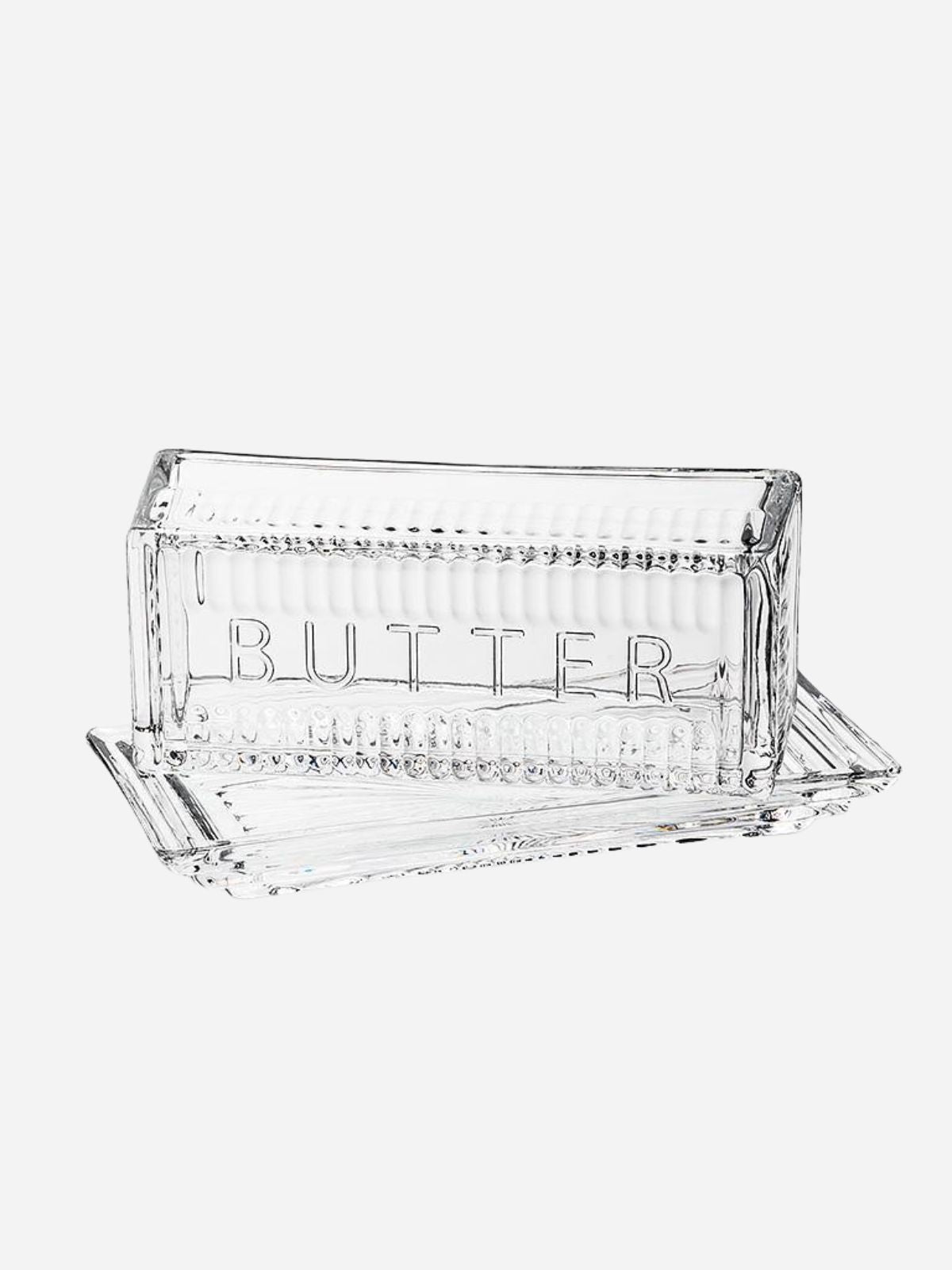 Glass Butter Dish with Cover