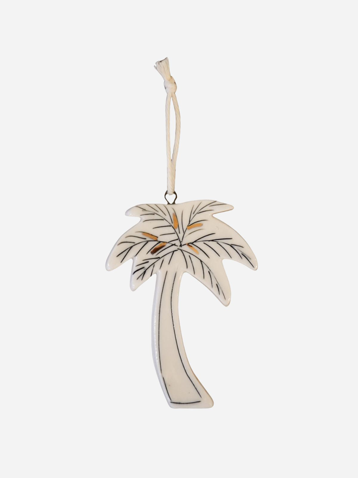 Celadon x Petrichor + Gold Palm Tree Ornament