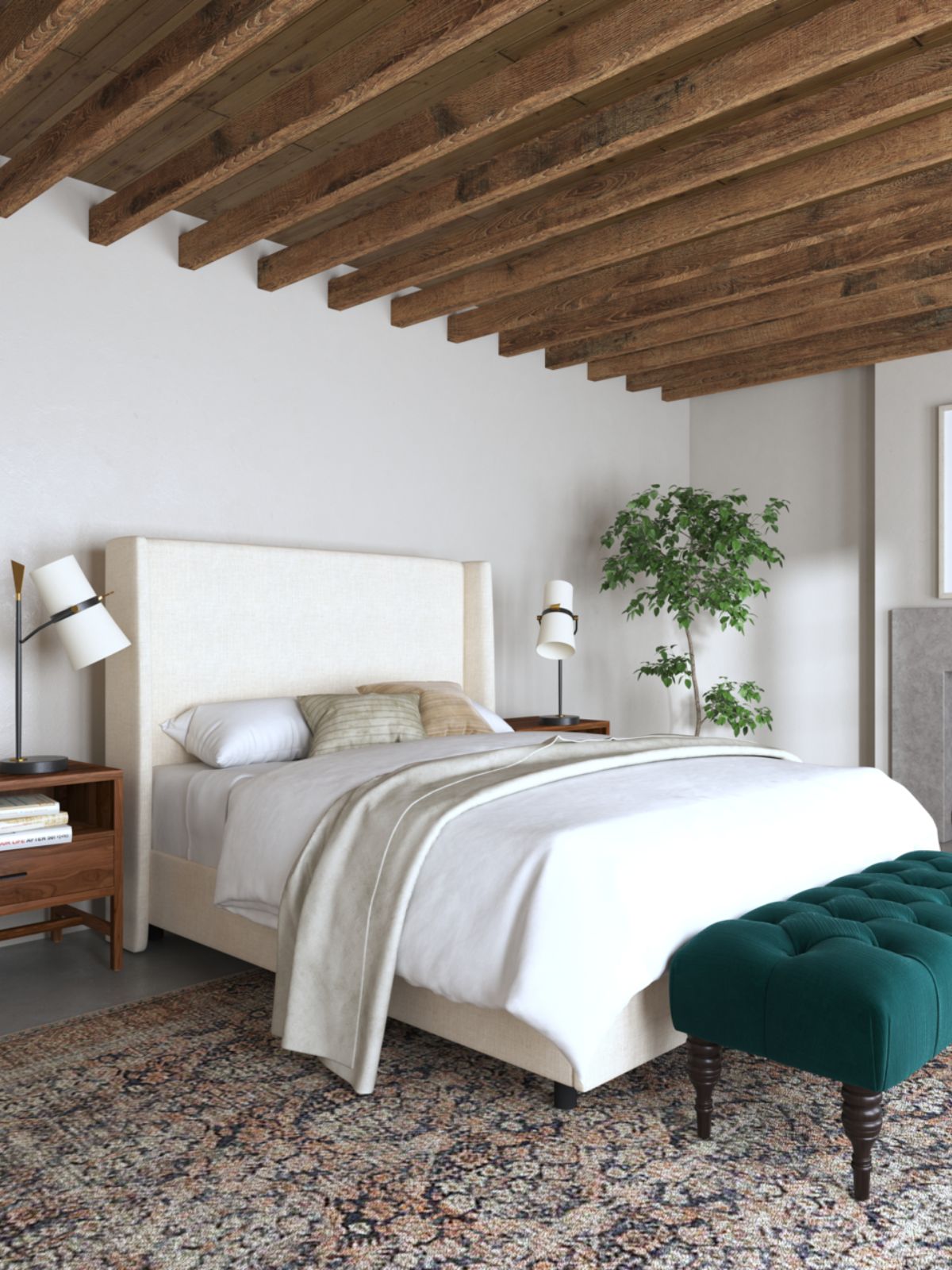 Lawrence Wingback Bed