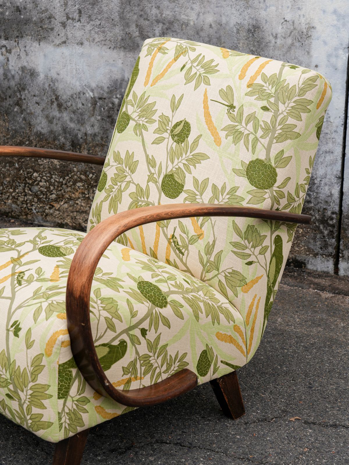 Halabala Chair in Sharifa Parrot