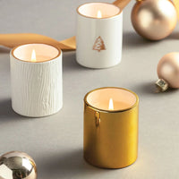 Frasier Fir Gilded Poured Candle Trio Set