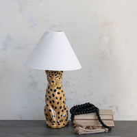 Ceramic Cheetah Table Lamp