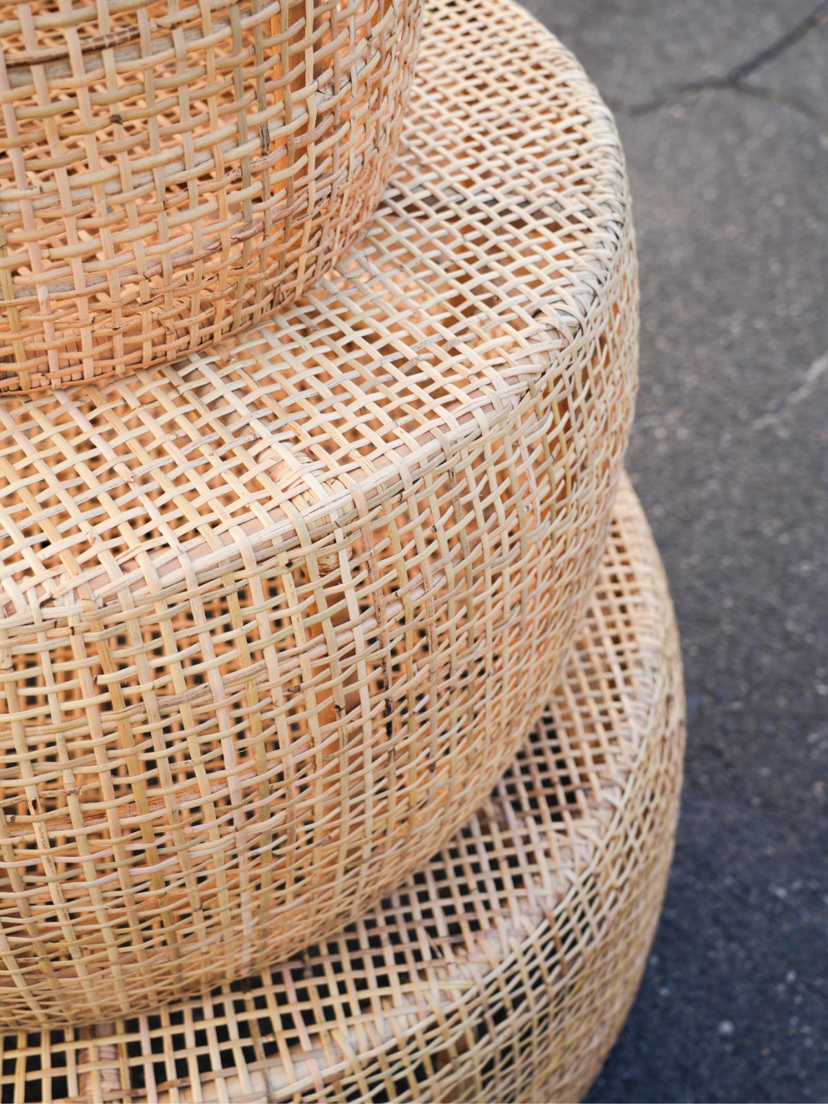 Nina Hand Woven Rattan Table