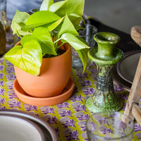 Sonya Plum Block-Printed Table Cloth