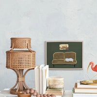 Rattan Vintage Reproduction Table Lamp