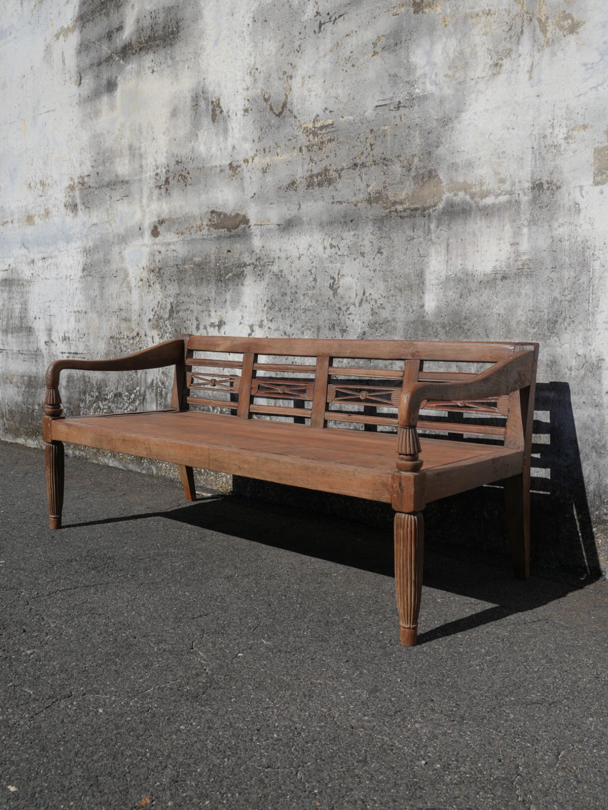 Antique Teakwood Javanese Bench