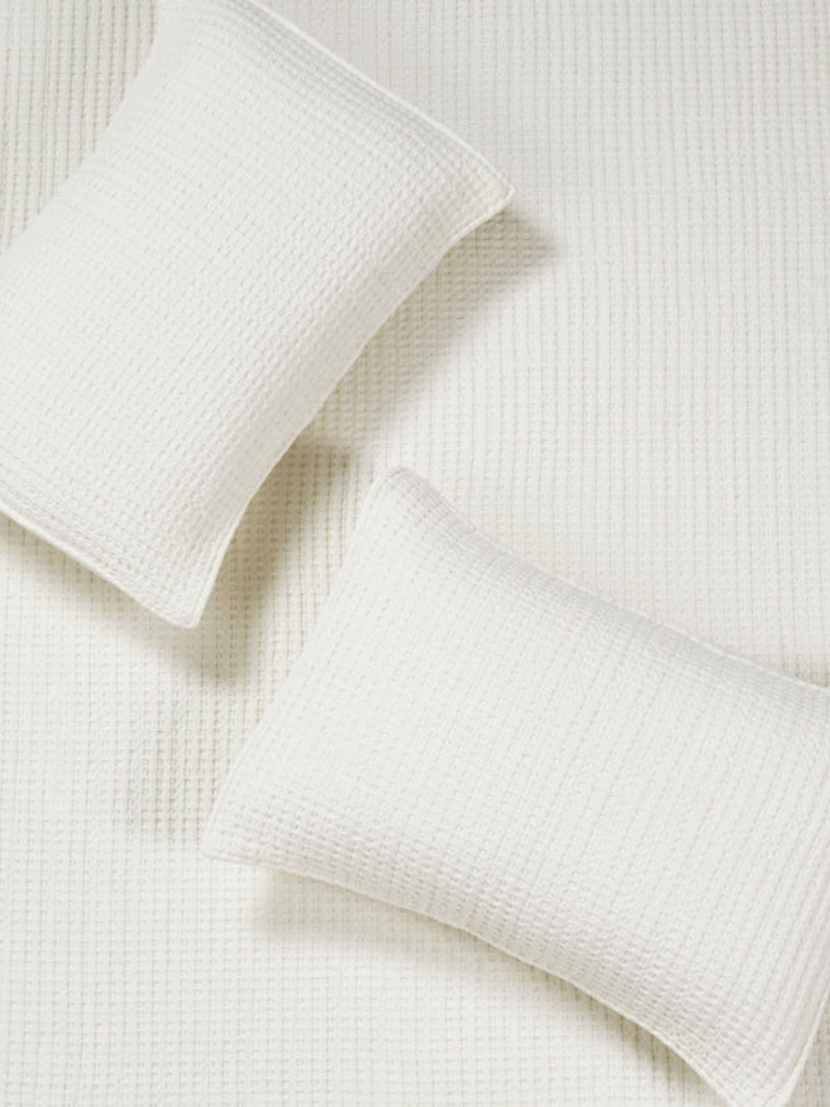 Mills Waffle Quilt Set, Cream