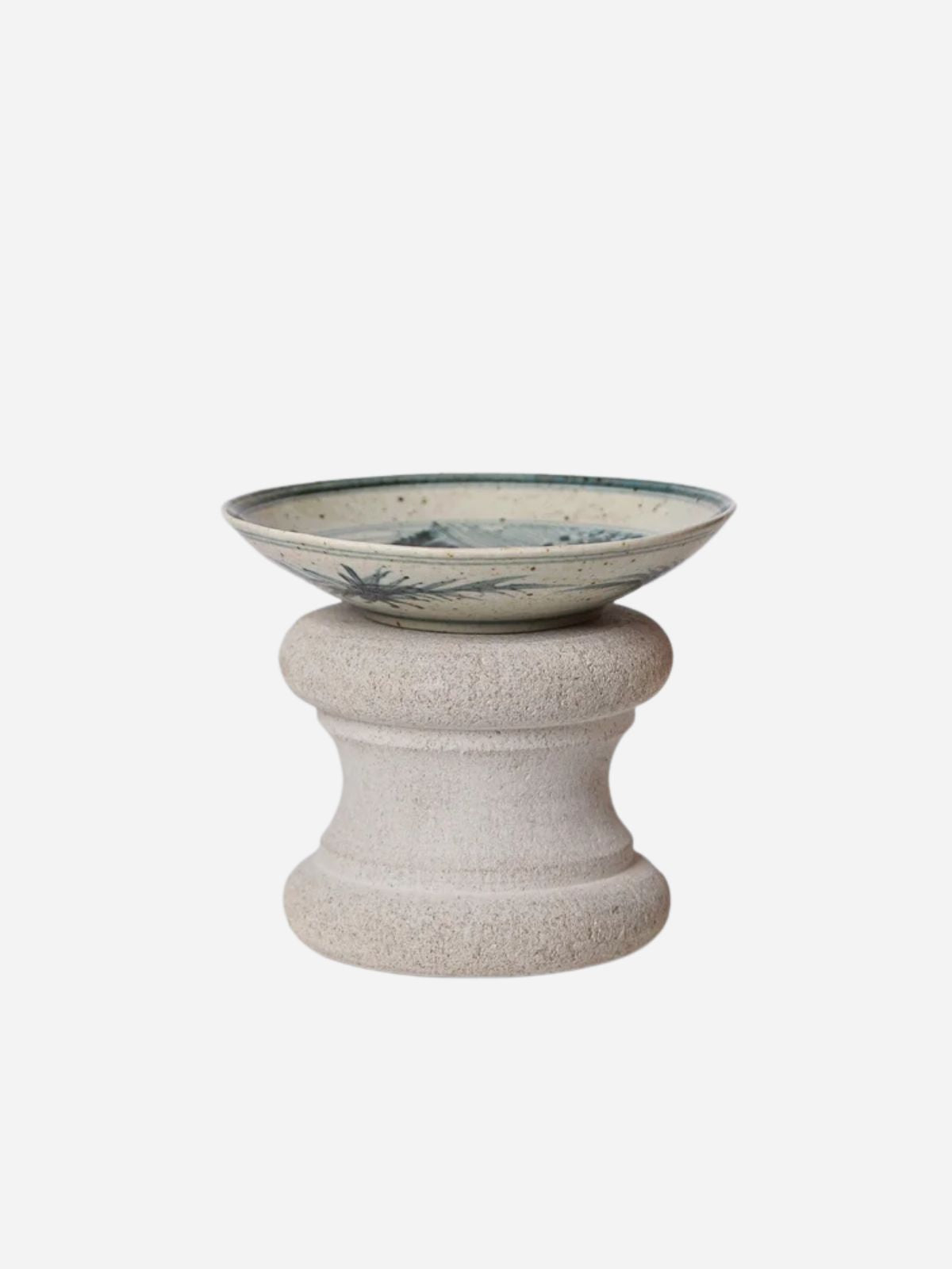 Blue and White Dancing Crane Porcelain Dish