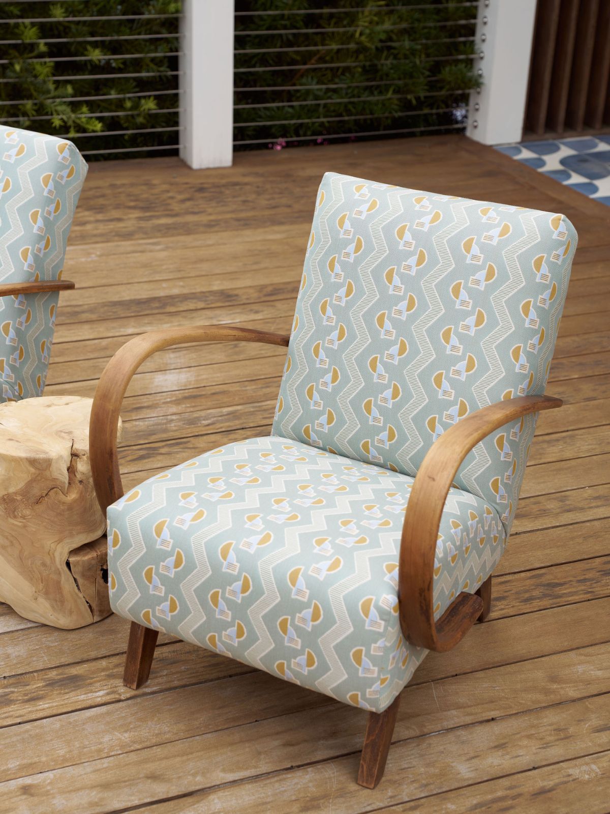 Halabala Chair in Blockshop Crescent Juniper