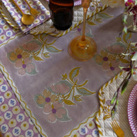 Soma English Lavender Block-Printed Table Runner