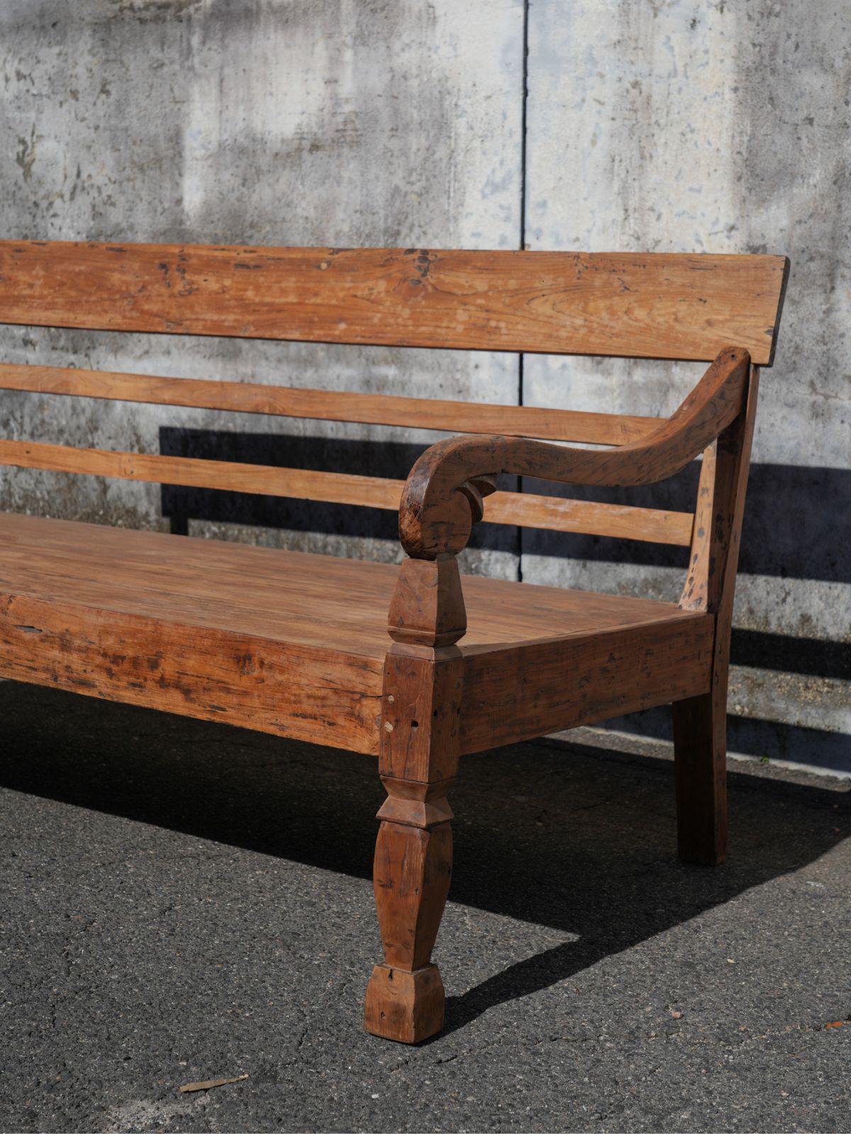 Antique Teakwood Javanese Bench