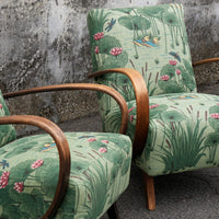 Halabala Chair in Green Lily Pond